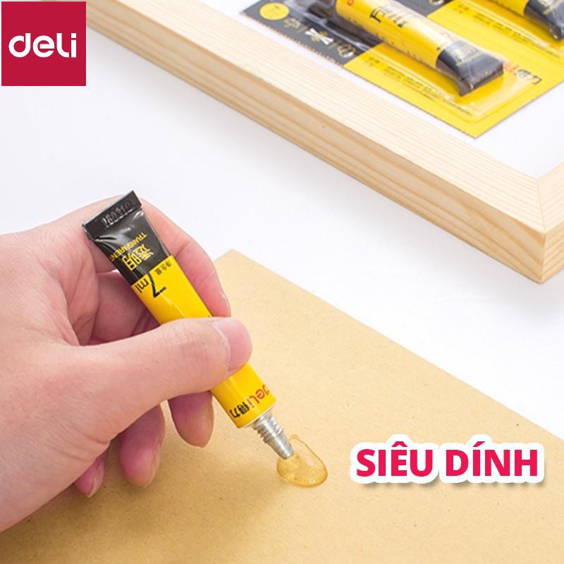 Keo siêu dính đa năng Deli - không để lại vết sử dụng trên mọi bề mặt và chất liệu - 7ml/ 20ml - 7140/7149 [Deli]