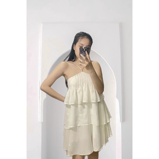 Đầm dây cổ yếm xoè 3 tầng