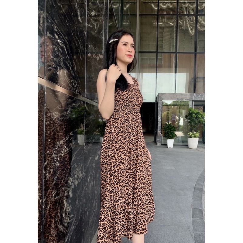 Váy 2 dây dáng suông đuôi cá eo bo thun - Đầm maxi đi biển đi lịch cao cấp -AMYRA VA037 | BigBuy360 - bigbuy360.vn