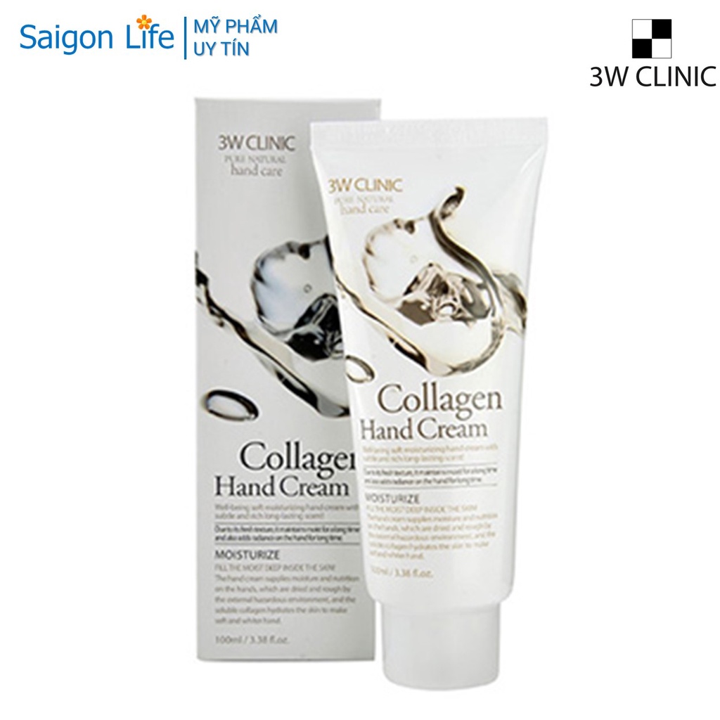 Kem Dưỡng Da Tay Collagen 3W Clinic Collagen Hand Cream 100ml