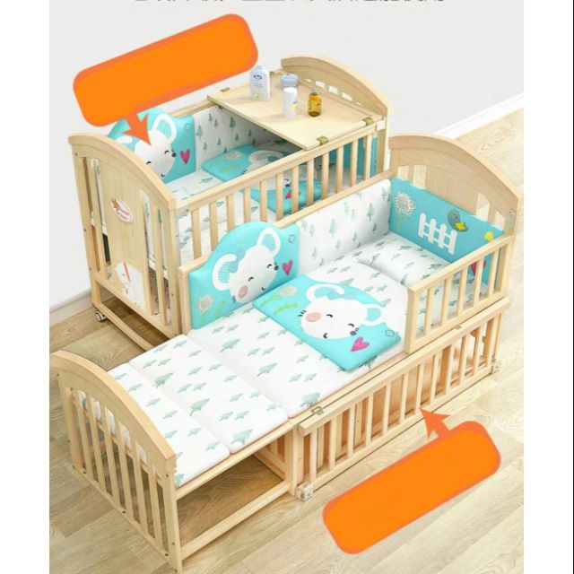 GIƯỜNG CŨI ĐA NĂNG JM BỘ QUÂY 5 MÓN VÀ MÀN