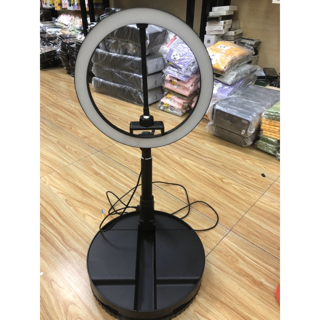 Đèn livestream 3in1 có giá đỡ điện thoại, có thể gấp gọn tiện lợi cho việc di chuyển và sử dụng Size 26 - Huco Việt Nam