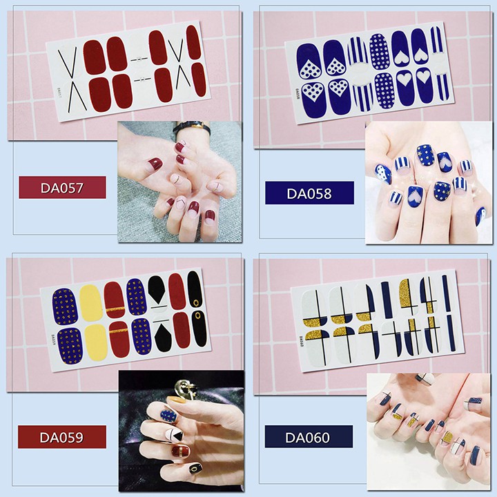 Nail Wraps Set Dán móng tay 14 miếng nhiều mẫu DA041-060