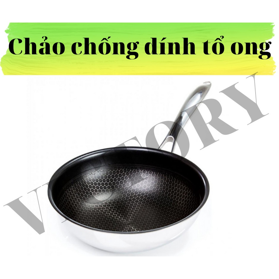 CHẢO CHỐNG DÍNH VÂN TỔ ONG LÒNG CHẢO SÂU 32 CM DÙNG CHO MỌI LOẠI BẾP