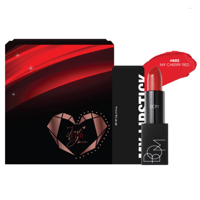 Hộp Quà Bom - Son Lì My Lipstick Cao Cấp 3.5g - 802 My Cherry Red