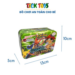HỘP SẮT 60 THẺ BÀI POKEMON