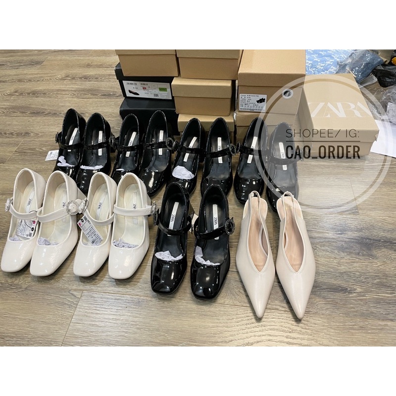 Giày Mary Jane đế trụ vuông Zara xuất xịn