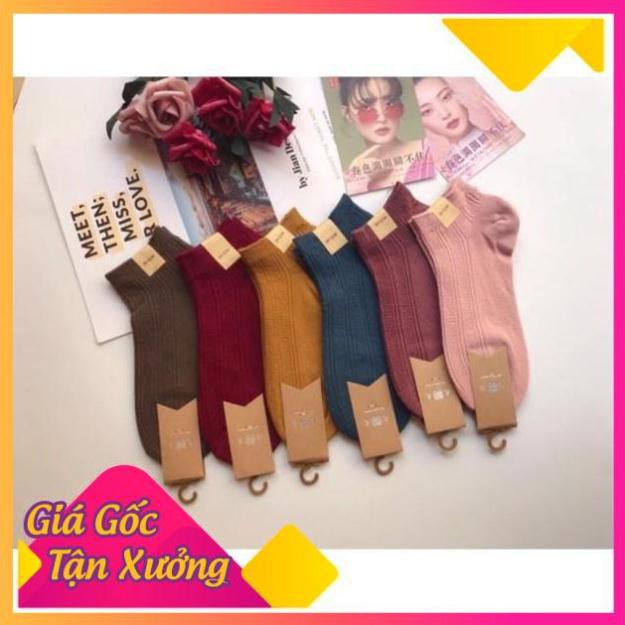 Tất Len Gân Nữ Tông Màu Sáng Trẻ Trung Loại Mới Cao Cấp.1 đôi