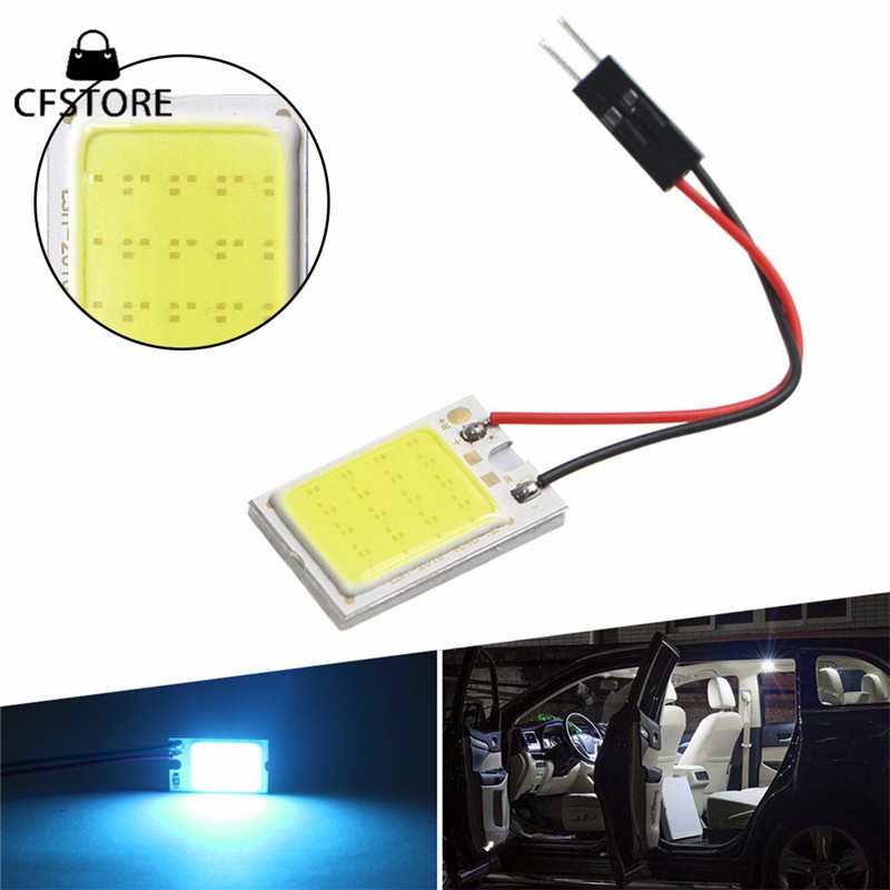 Bảng đèn LED 2V 16SMD/24SMD/36SMD/48SMD COB gắn vòm xe hơi kèm chân cắm T10