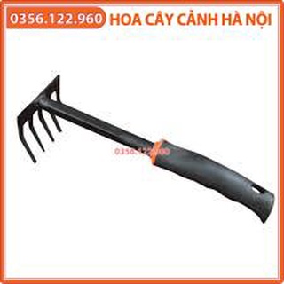Dụng cụ làm vườn cào đất cầm tay mini đa năng cán nhựa dài 30cm