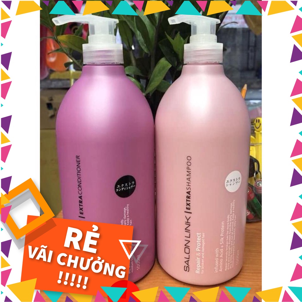 Bộ dầu gội-xả SALON LINK EXTRA 1000ml