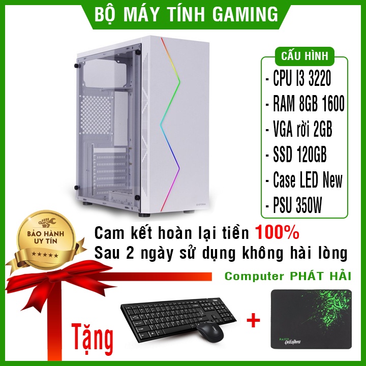 Cây máy tính chơi game Core I3-3220/Ram 8GB/VGA rời 2GB/SSD 120GB Giá rẻ