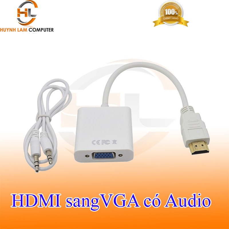 Cáp HDMI sang VGA có âm thanh dài 20cm hãng phân phối