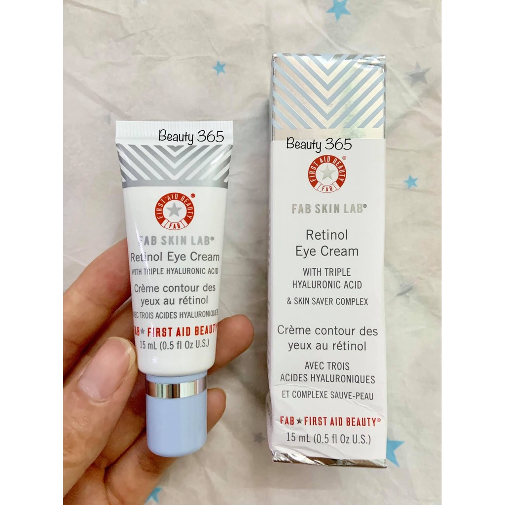 first aid beauty skin lab retinol eye cream with triple hyaluronic acid