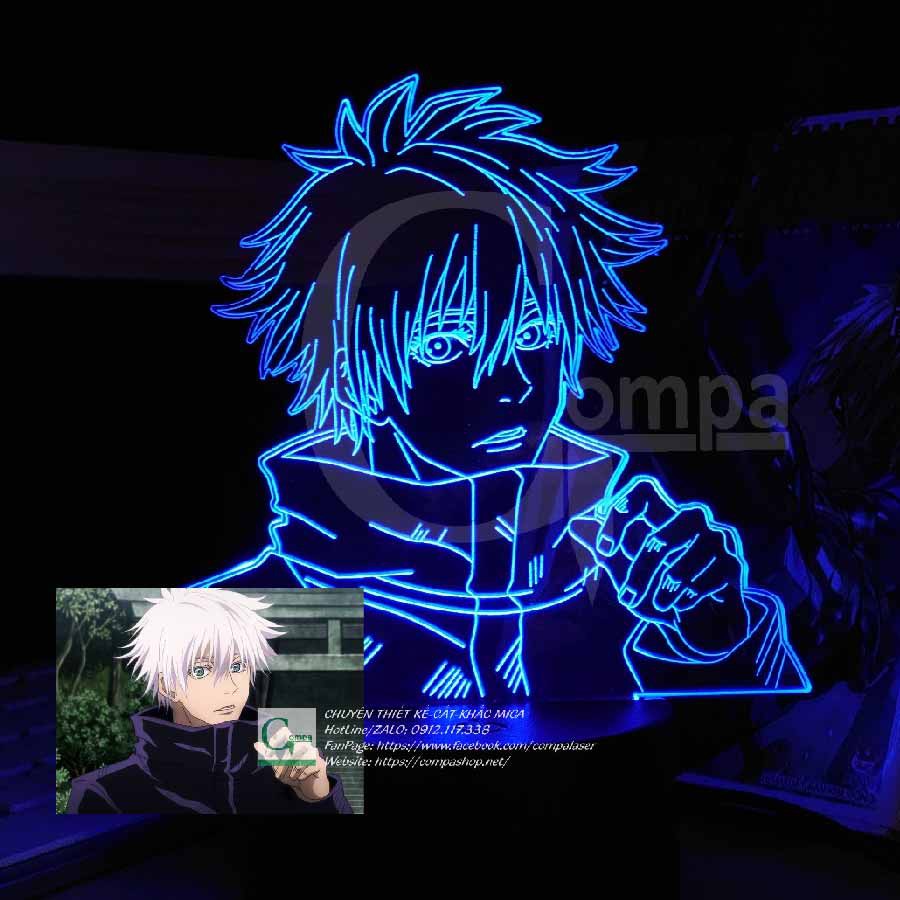 [ẢNH SHOP TỰ CHỤP] Đèn Ngủ LED 3D ANIME Jujutsu Kaisen Satoru Gojo Type 15 AJKN0115 16 màu tùy chỉnh COMPASHOP