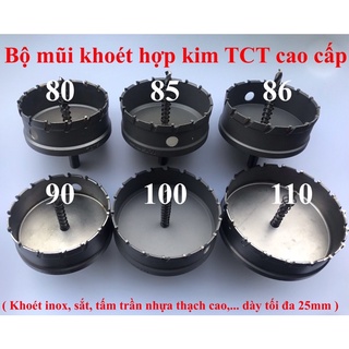 mũi khoét inox sắt đầu gắn me hợp kim TCT ( phi 86,90,100,110,120)