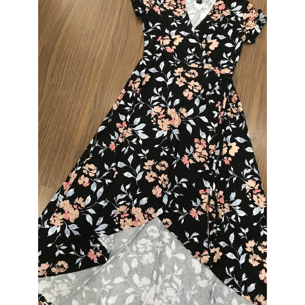 Đầm maxi hoa F21 FLORAL SURPLICE HIGH-LOW DRESS | BigBuy360 - bigbuy360.vn