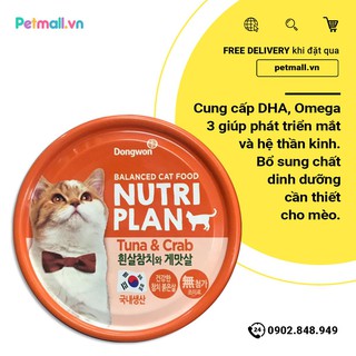 Pate mèo Nutri Plan Tuna & Crab - 160g