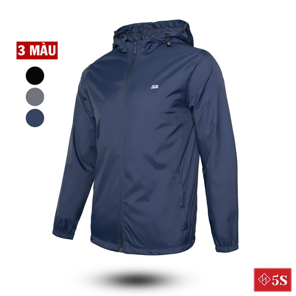 Áo Khoác Nam Vải Gió 5S (5 màu), 2 Lớp, Có Mũ , Dáng Trẻ Trung, Chống Thấm Nước, Chống Gió.(AG20009)
