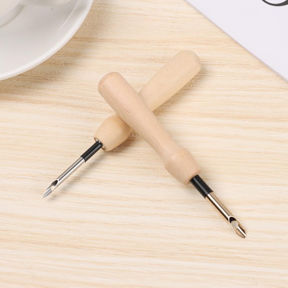 BORAG Embroidery Pen Magic Knitting Needle Threader Wooden Handle