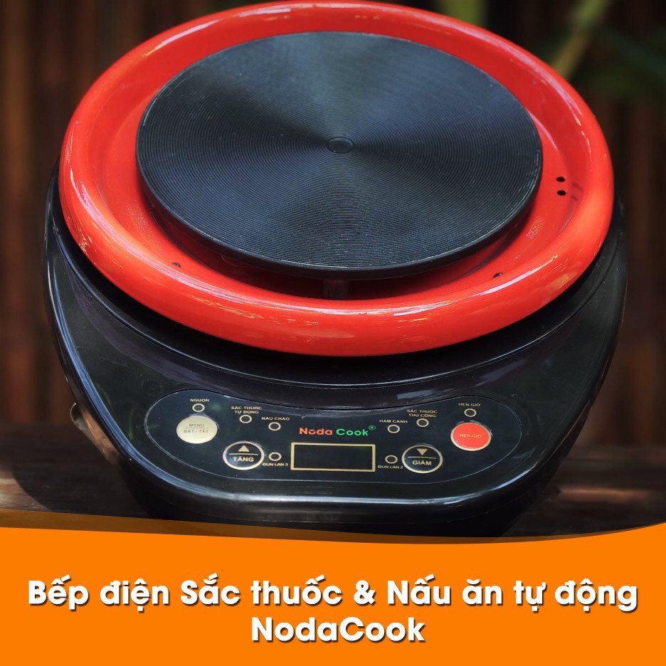 Ấm sắc thuốc Nodacook  2L - 3L - 4L kèm bếp điện (Làng Cói Craft - Made in Viet Nam phân phối)