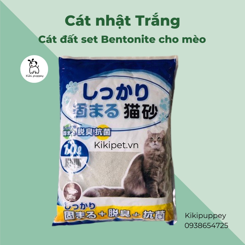 Cát Nhật Trắng 10l Siêu Khử Mùi, Cát vệ sinh mèo đất sét siêu vón cục, khử mùi