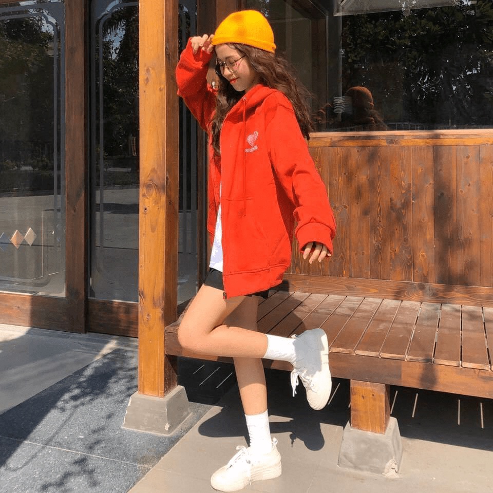 Áo khoác nữ mẫu mới , áo khoác chống nắng in hình trái tim siêu hót chất thun nỉ ngoại mềm mát TP [NewUnisex]