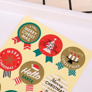 Sticker tem dán trang trí giáng sinh bảng 9 miếng
