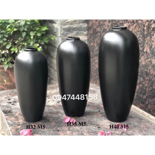 Bộ 3 lọ cắm hoa gốm Bát Tràng ( Cao 32-35-40cm )