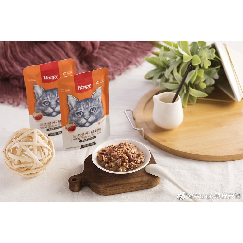Pate cho mèo Wanpy gói 80g - 7 vị siêu ngon