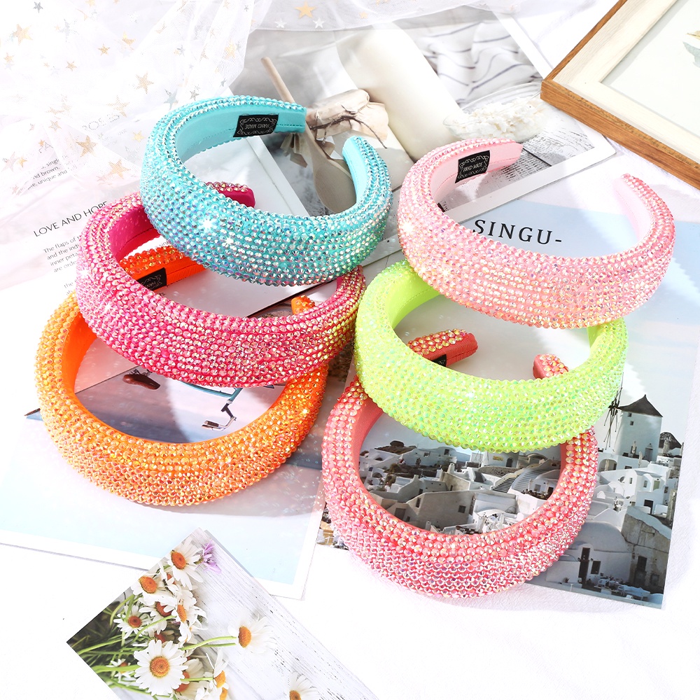 Haimeikang Cài tóc vải lụa sữa đính đá giả kim cương thời trang mới dành cho bạn nữ