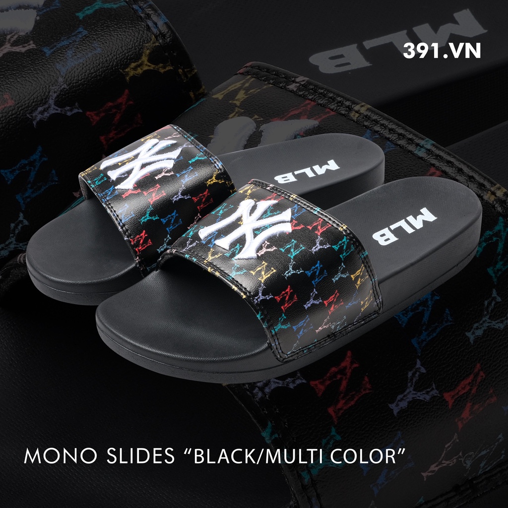 Dép quai ngang cao cấp MLB Mono in thêu