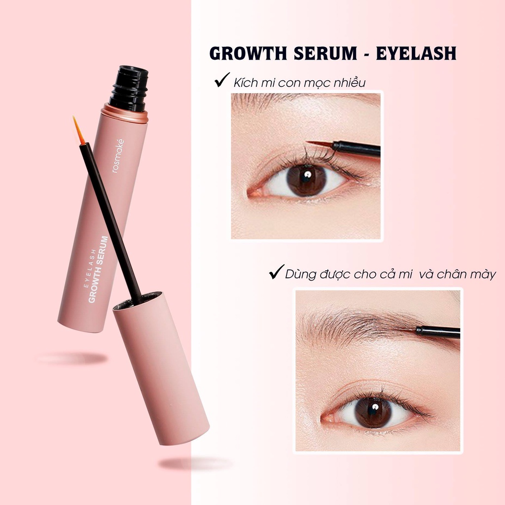 Serum Hồng dưỡng dài mi Rosmake