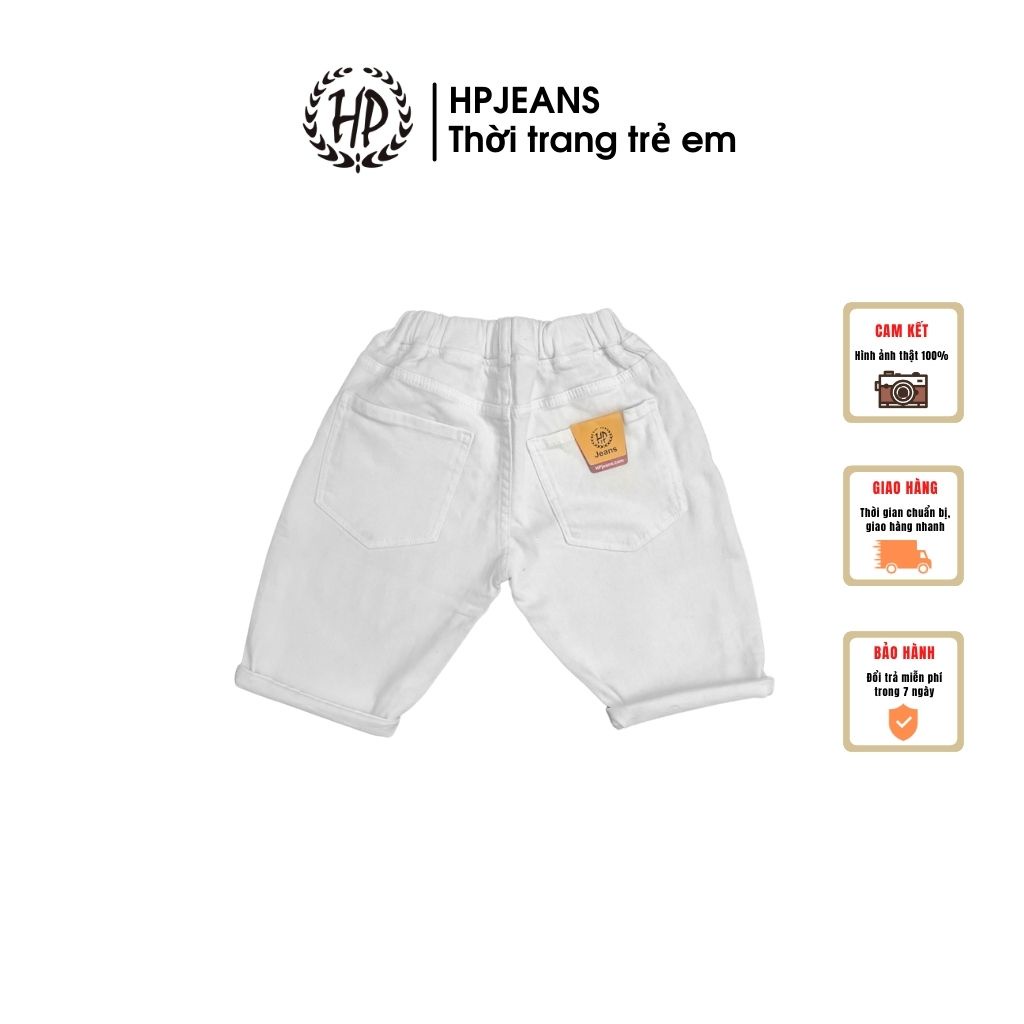 Quần Jean Bé Trai HPJEANSQL368 Quần Bò Lửng Cho Bé Trai Từ 7 Đến 10 Tuổi HPjeans [HP3186]