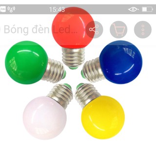 BÓNG LED CHANH NHIỀU MÀU ĐUI E27