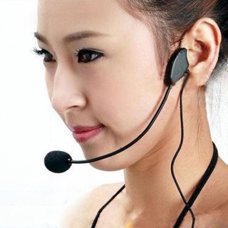 3.5mm Wired Headset Microphone Headworn Mic for Voice Amplifier Loudspeaker