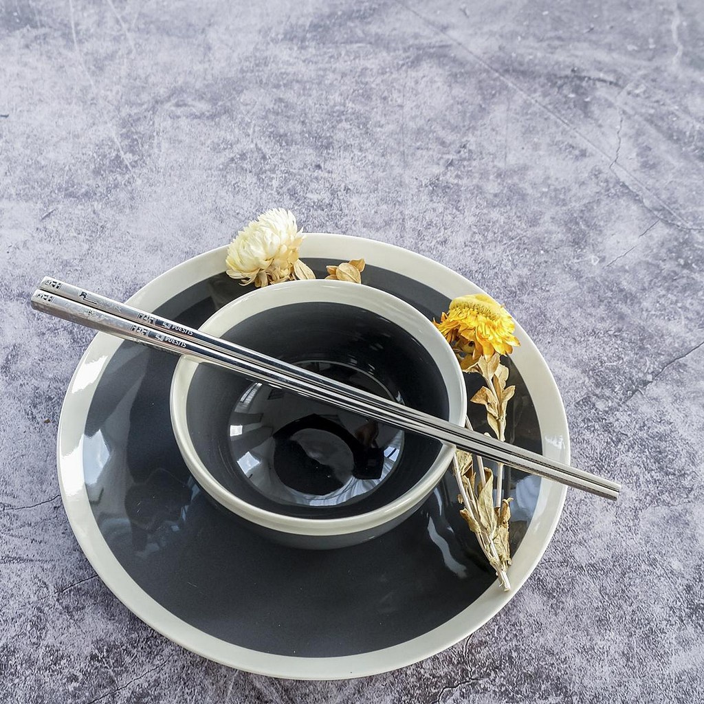 Set 10 đôi đũa inox 304 / 316 cao cấp DandiHome - Nhẹ, chống trượt - Hàng chính hãng