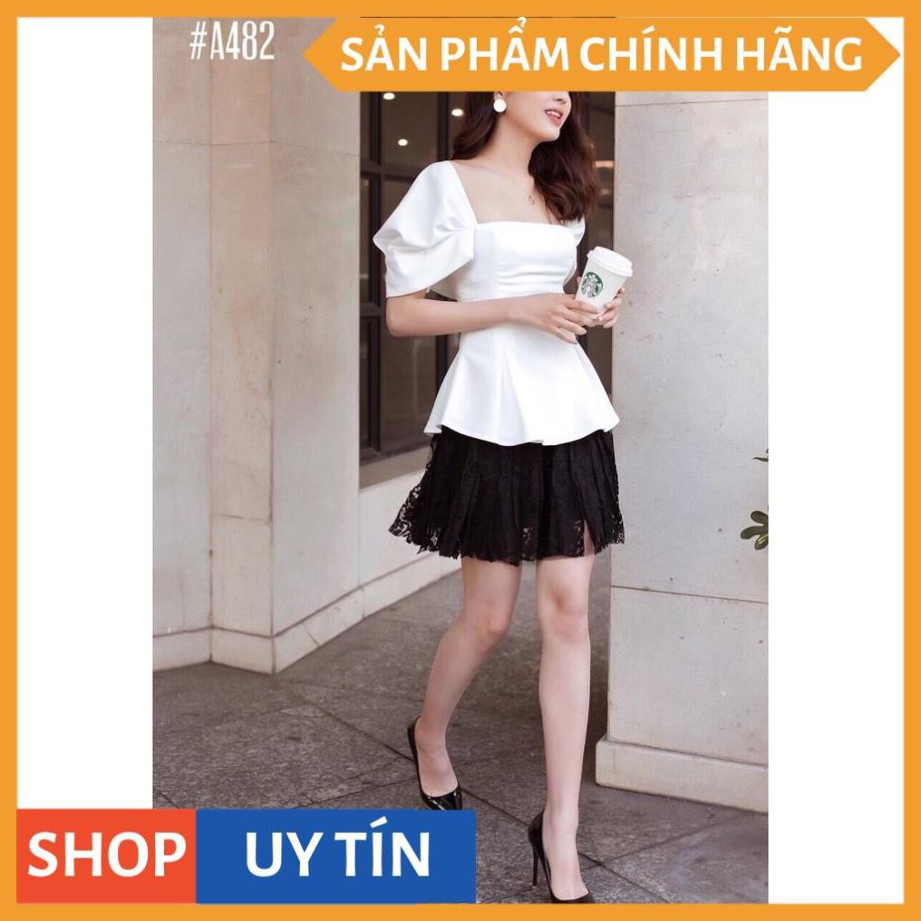 Áo peplum tay rớt điệu đà