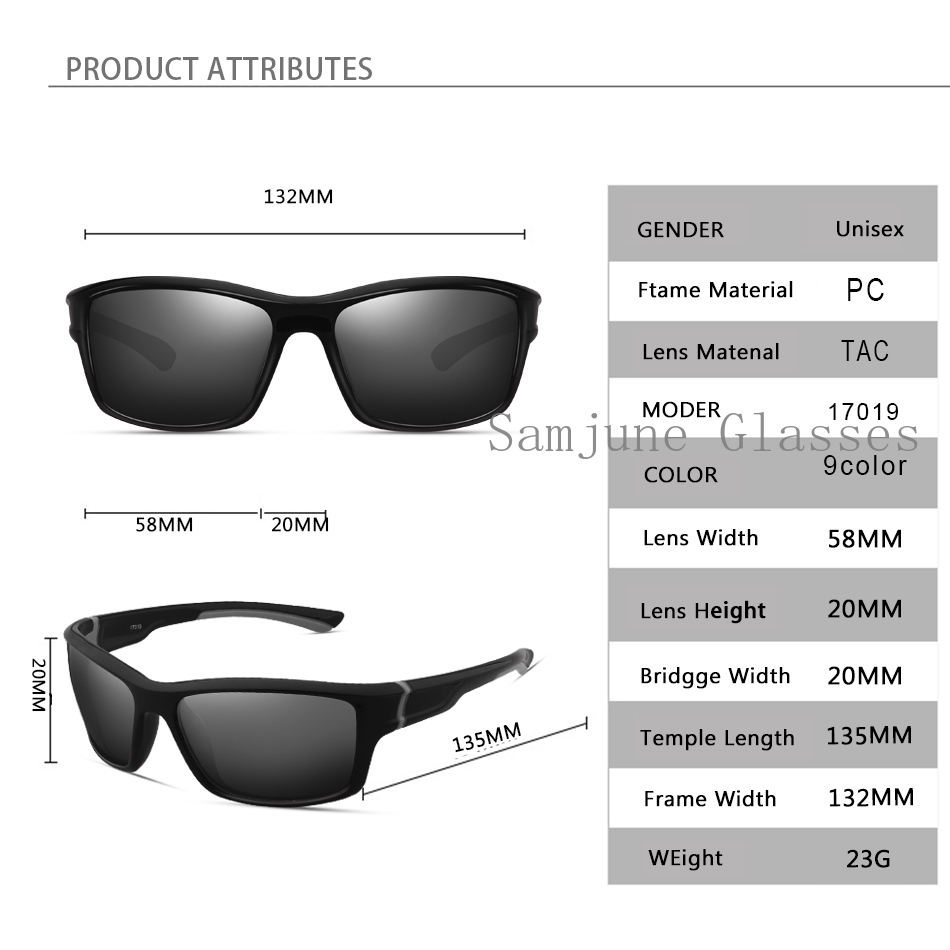 Kính Mát Thể Thao Samjune Hỗ Trợ Tầm Nhìn Ban Đêm Dành Cho Nam
