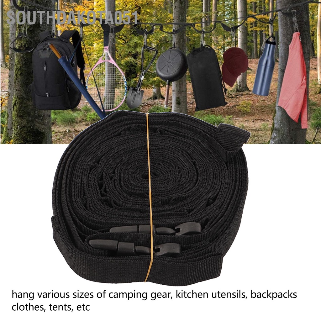Southdakota051 Cắm trại ngoài trời Dây buộc Carabiner Polyester hợp kim nhôm Kẹp quần áo cắm lưu trữ cho các phụ kiện