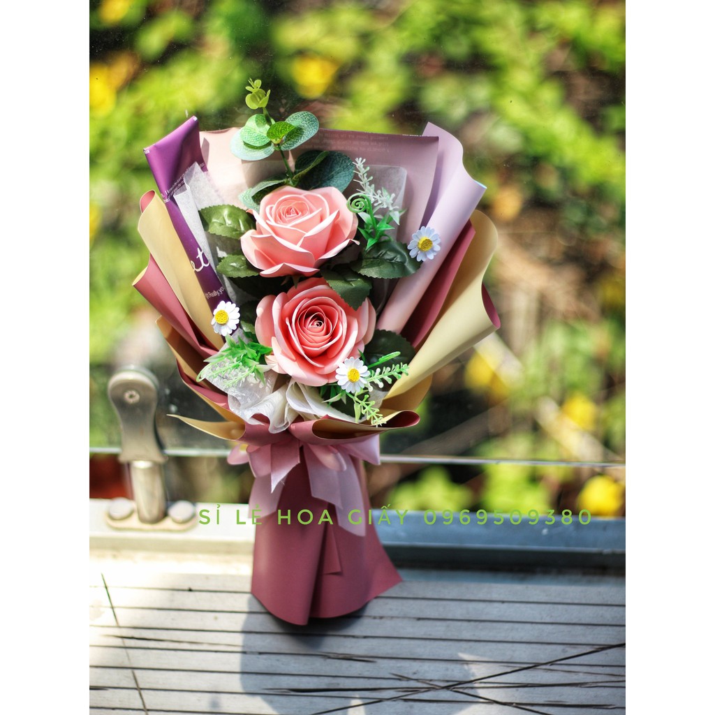 Bó Hoa Giả handmade  Làm Quà Tặng Xinh Xắn