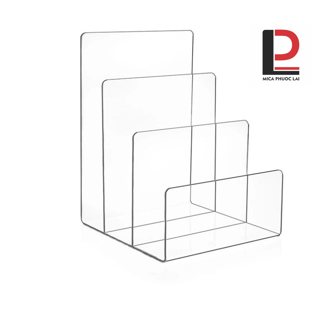 Kệ mica nhiều ngăn để sách/ tạp chí/ mỹ phẩm... cao cấp/ Giá đỡ acrylic trưng bày sản phẩm