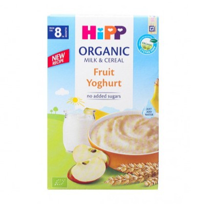 Bột ăn dặm HiPP 250g dinh dưỡng sữa hoa quả nhiệt đới, sữa chua