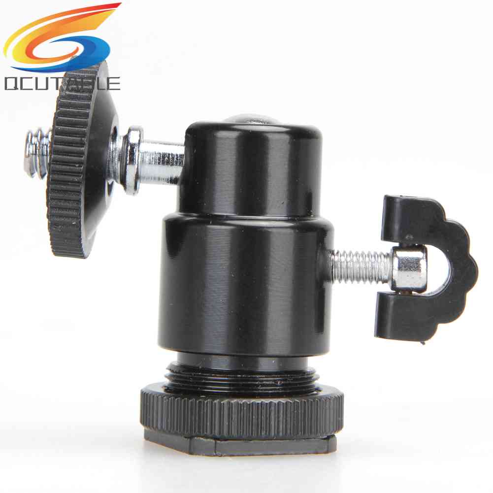 360° Giá Đỡ Hotshoe Xoay Được Vít 1 / 4 &quot;Cho Máy Ảnh DSLR