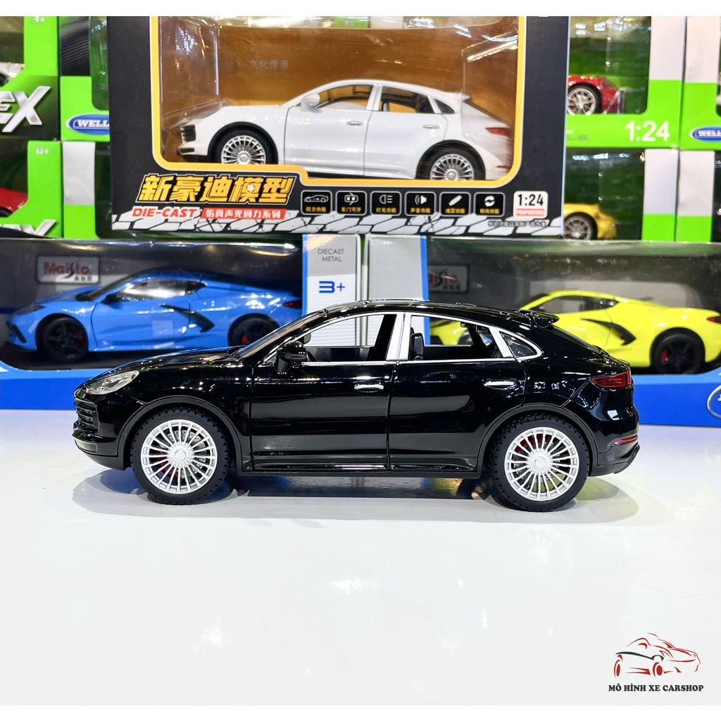 Mô hình xe kim loại Porsche Cayenne S tỉ lệ 1:24 hãng XHD (Đen+Trắng)