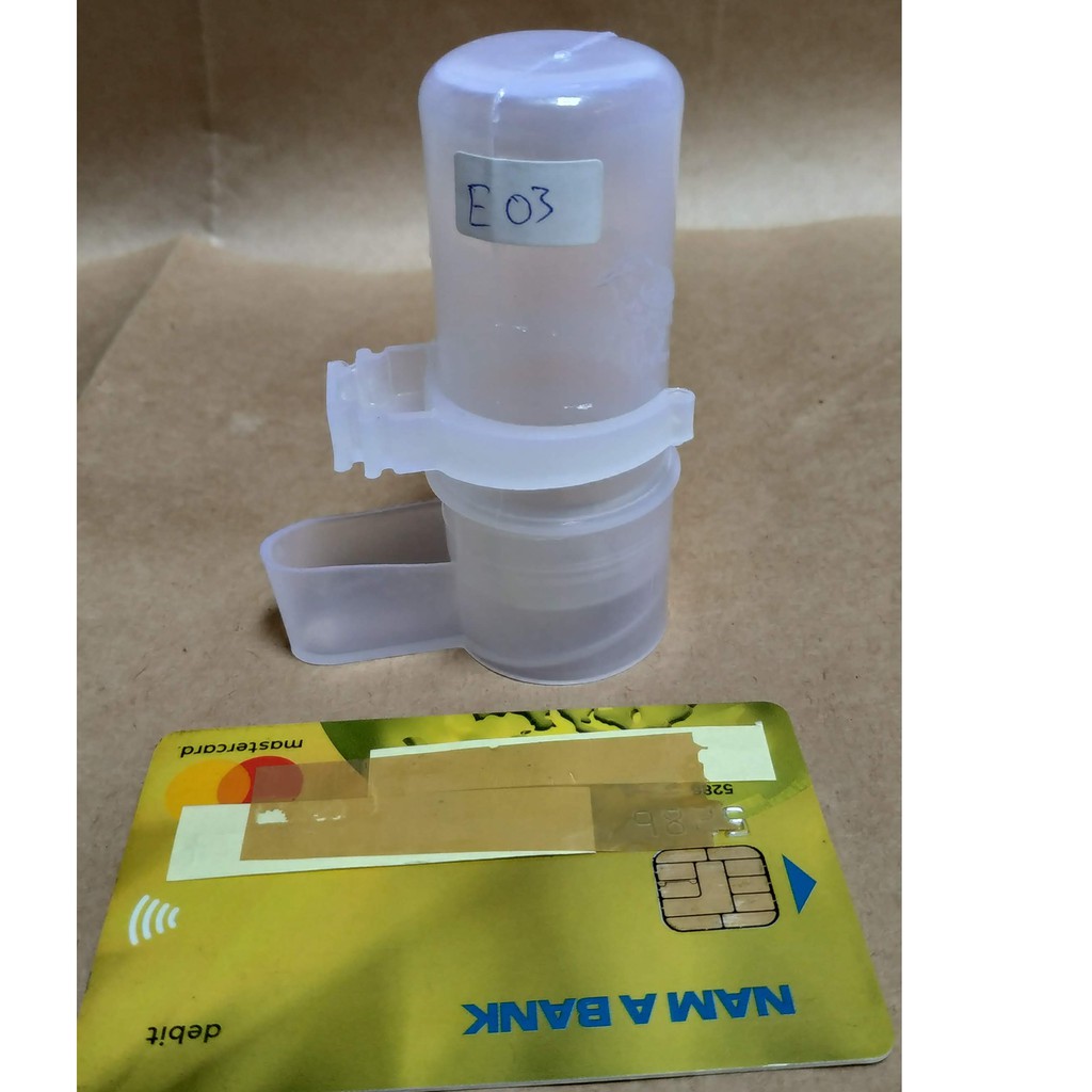 E03 - 10 cái ống nước cho chim mào, chòe, nhựa zin đục dày, mẫu số 3