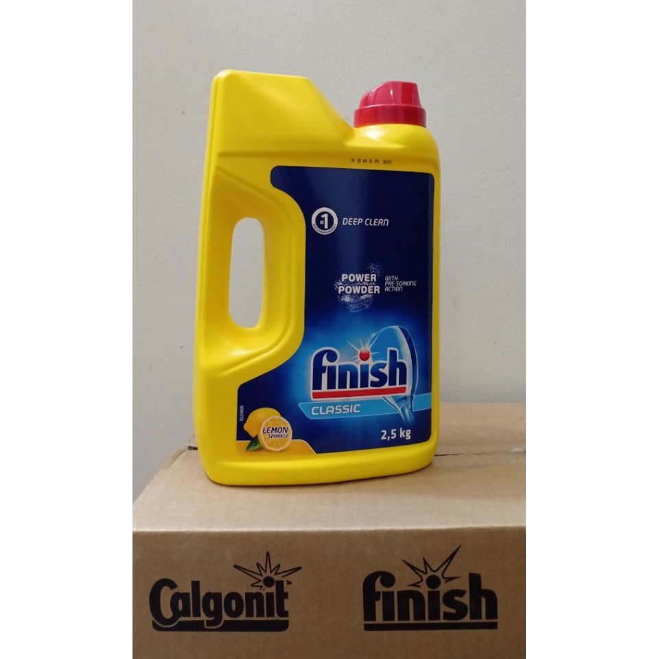 Combo Bột rửa bát Finish 2.5kg + Muối rửa bát Finish 1.5kg + Nước làm bóng finish 400ml ( Bột rửa chén finish bột ly)