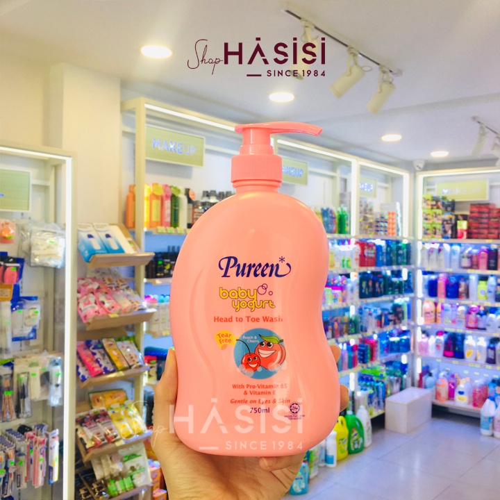 SỮA TẮM GỘI PUREEN - Baby Yogurt Blackcurrant &amp; Plum 750ml