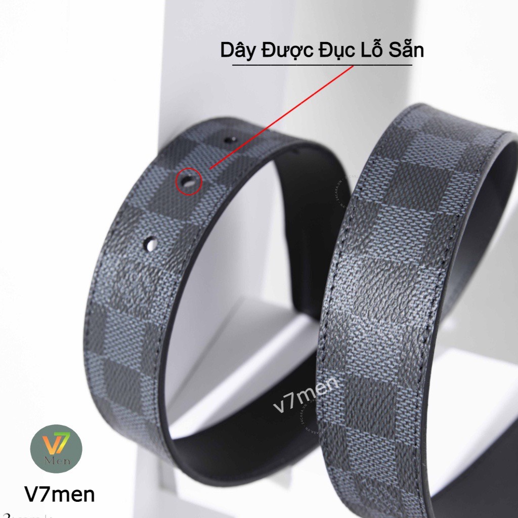 Thắt Lưng Nam LVi, Thắt Lưng Da Bền Đẹp Mặt Kim Loại Nguyên Khối  Daingansotre