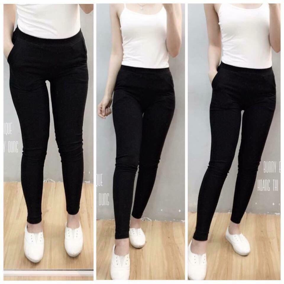 Bộ 2 Quần Legging Cotton Túi Trước sành điệu